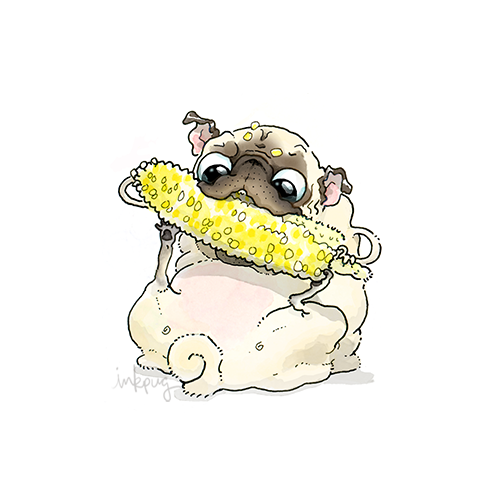 Мопсы Inkpug рисунки