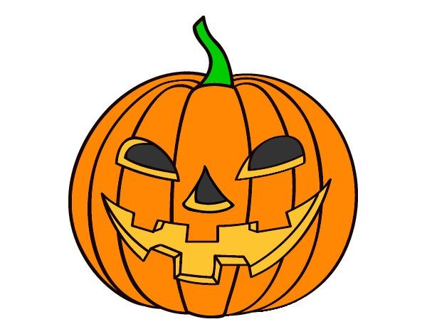 Тыква на Хэллоуин цветная