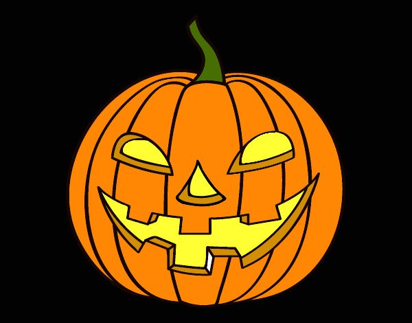 Тыква на Хэллоуин цветная