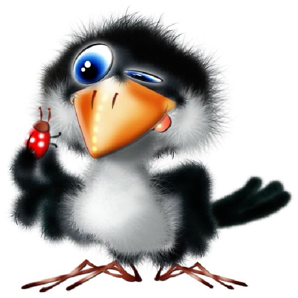 Смешная ворона рисунок