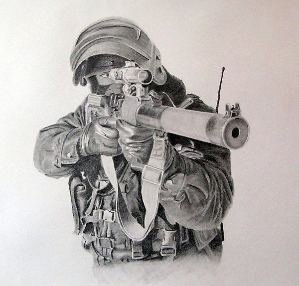 Спецназ чёрно белое