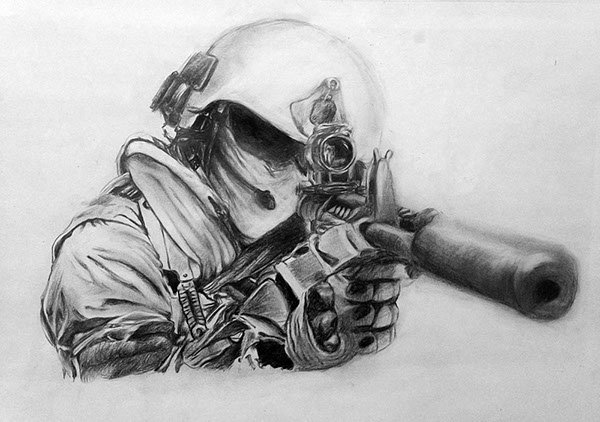 Спецназовец эскиз