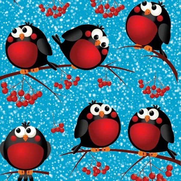 Декоретто Снегири на ветке ni 4002