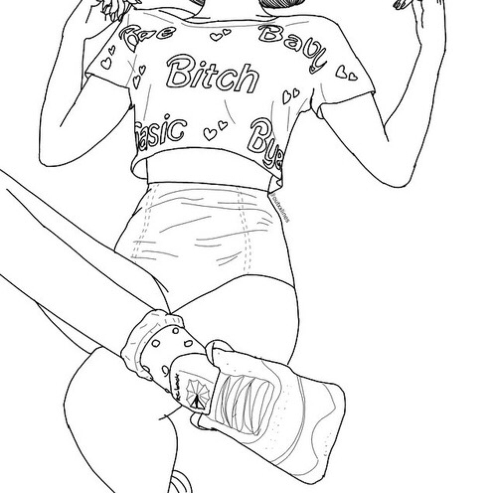Девушка в Топе рисунок карандашом