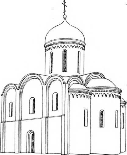 Дмитриевский собор во Владимире рисунок