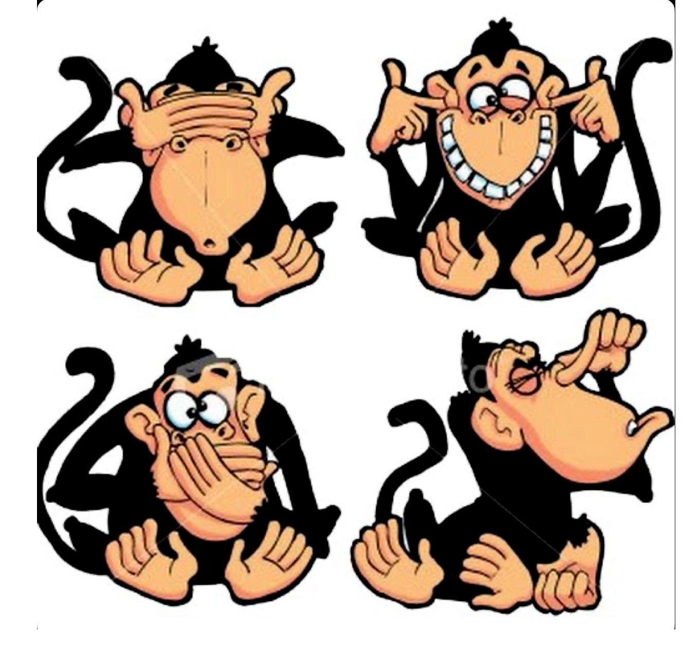 Смешная обезьянка рисунок