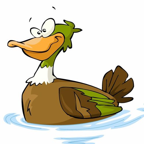 Утка смешная мультяшная