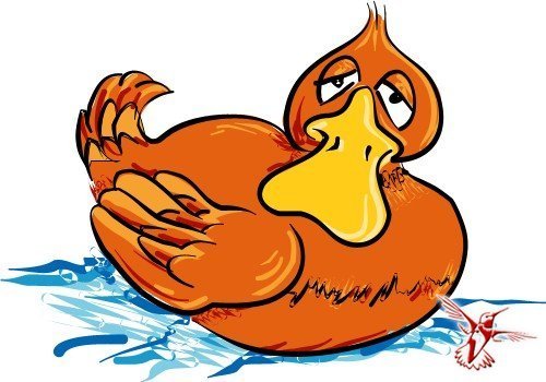 Рисунок утки прикольный