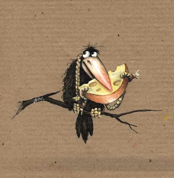 Ворона забавная