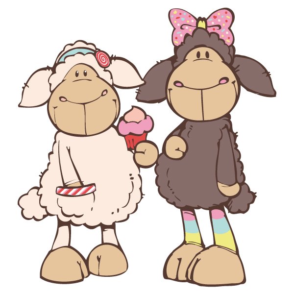 Смешные овечки мультяшные