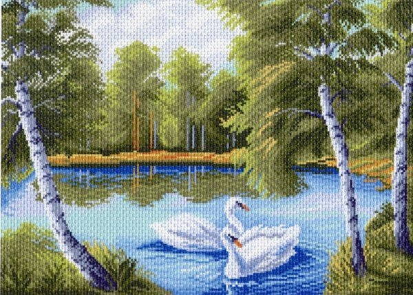 Вышивка крестом Тихая заводь
