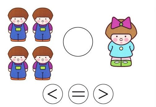 Больше меньше для детей