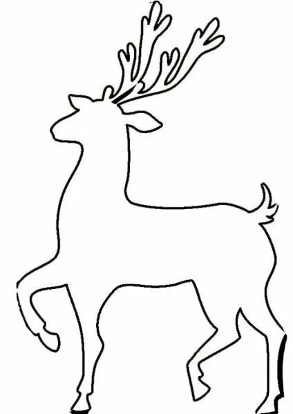 Трафарет оленя для вырезания