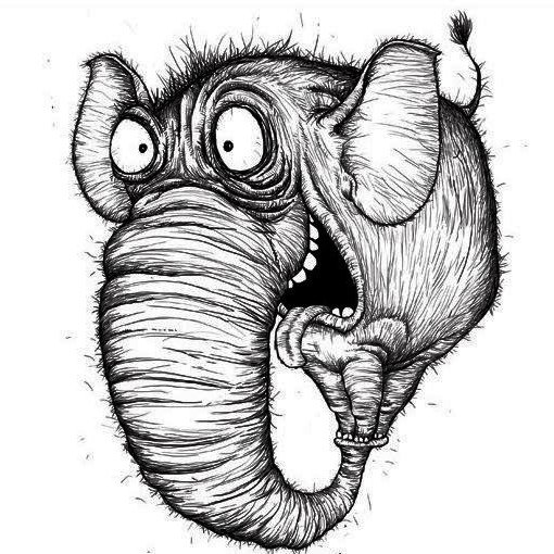 Смешные слоны рисунки