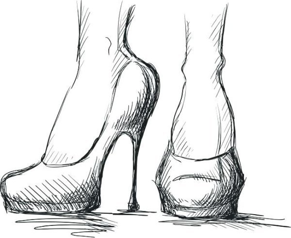 Туфли карандашом