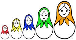 Рисунок матрешек от большей к меньшей (47 фото)