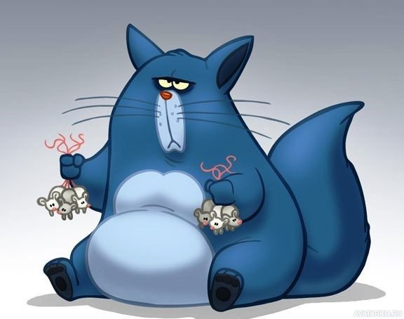 Смешной мультяшный кот