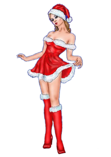 Рисованные Снегурочки