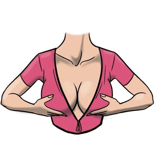 Стикеры женская грудь