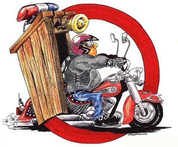 Смешные карикатуры байкеров