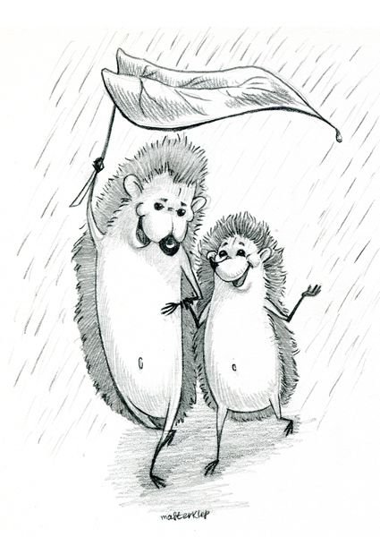 Смешной Ежик рисунок