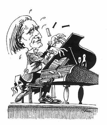 Пианист карикатура