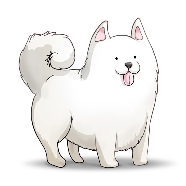 Лайка самоед рисунок