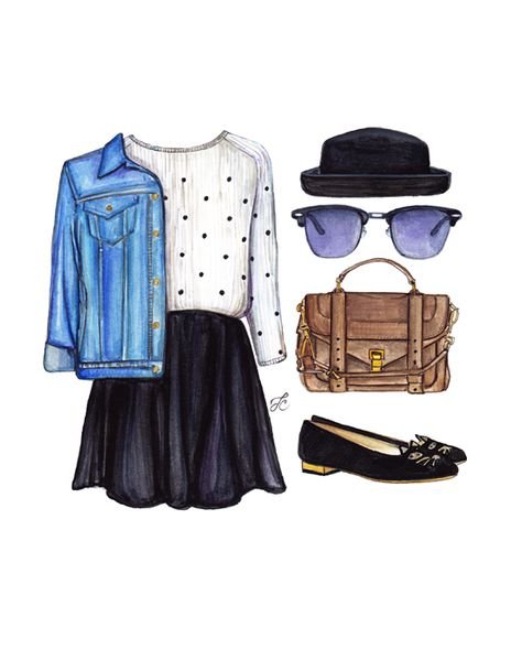 Модный образ рисунок