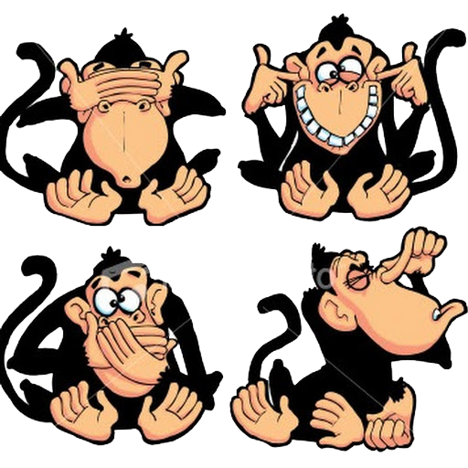 Три обезьяны карикатура