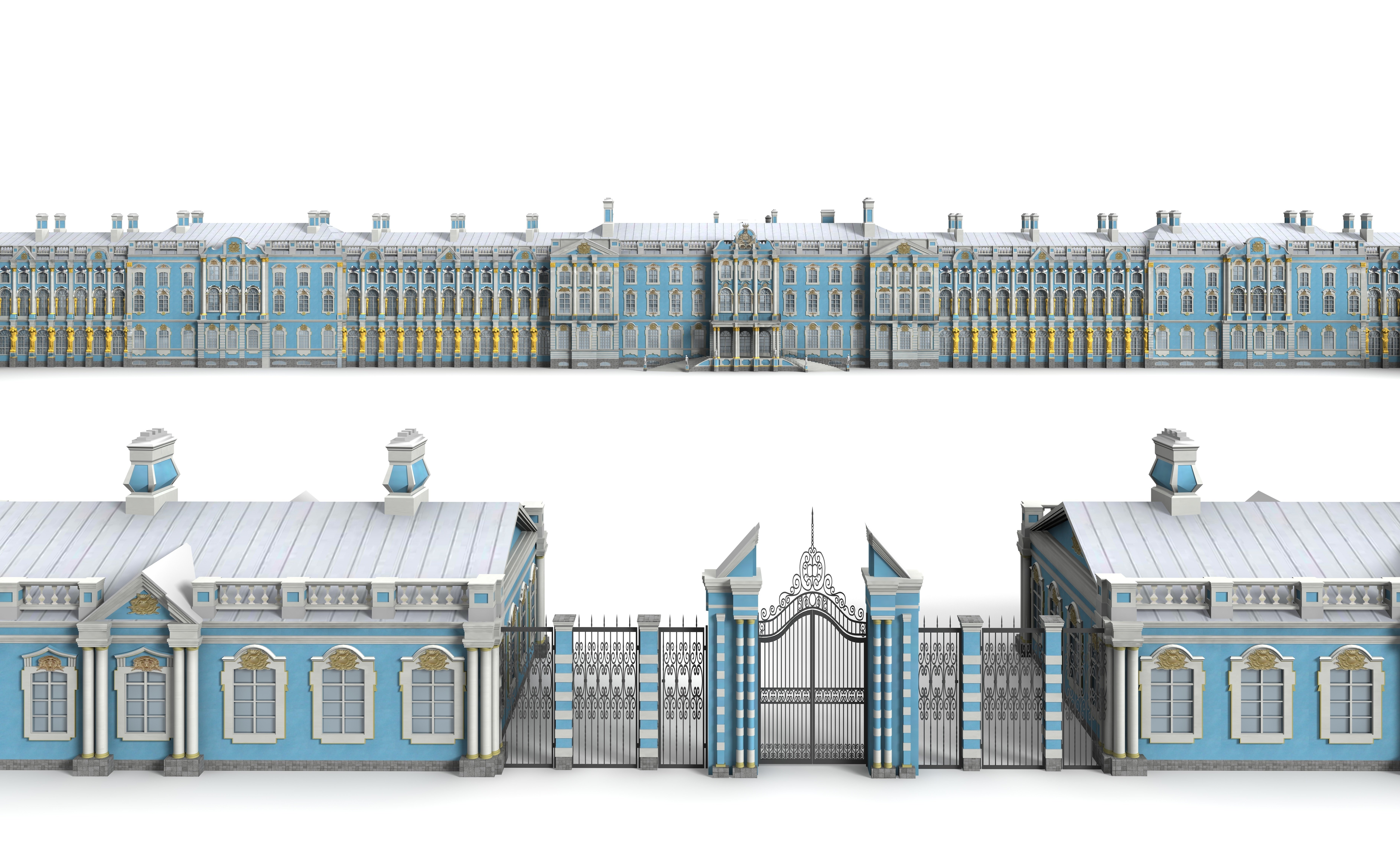 Екатерининский дворец 3d модель