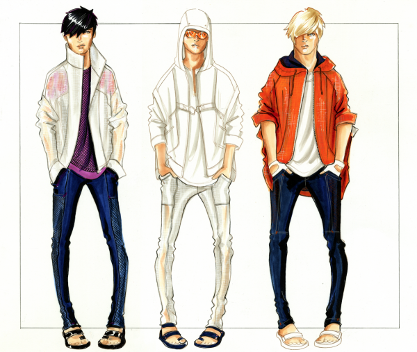 Эскизы одежды дизайнеров
