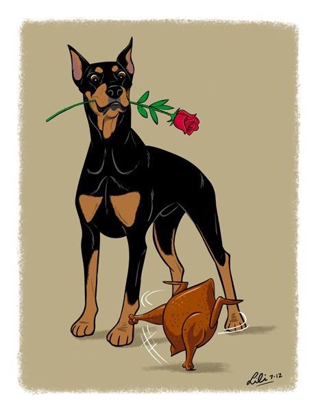 Доберман мультяшки