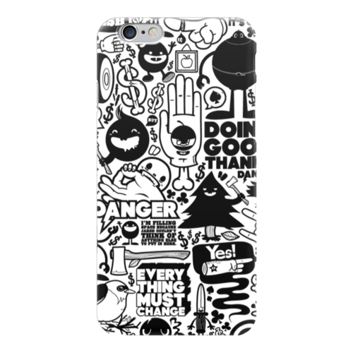 Черно белые принты на чехол