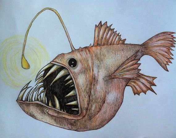 Рыбки с большим открытым ртом картинки шаблоны