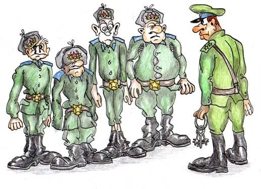 Солдат карикатура