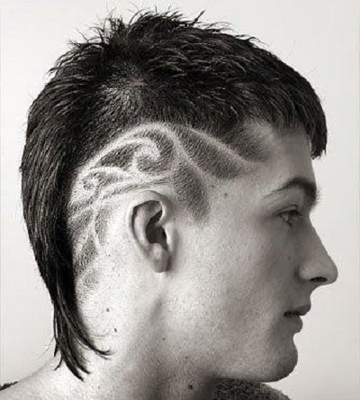 Стрижка с узором для мужчин