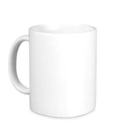 Кружка белая без ничего на белом фоне