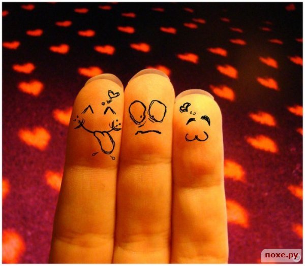 Мордочки на пальцах