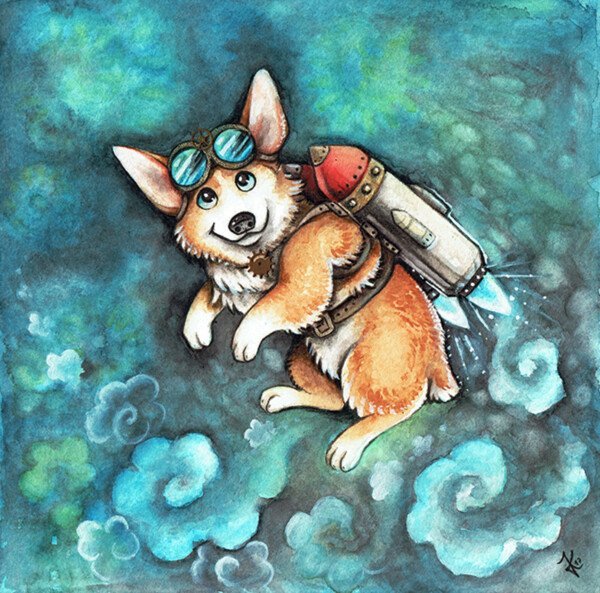 Классные милые Стикеры с корги