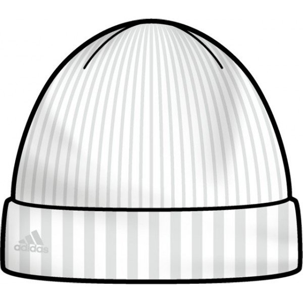 Шапка черно белая вязаная