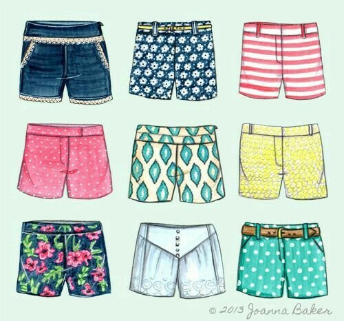 Одежда для срисовки шорты