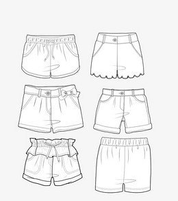 Шорты эскиз пижамные