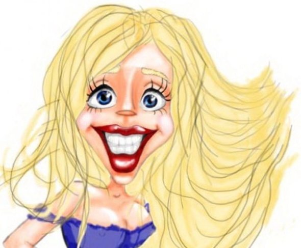 Блондинка карикатура