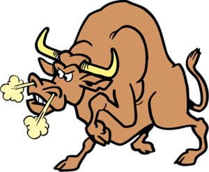 Бык с дымом из ноздрей