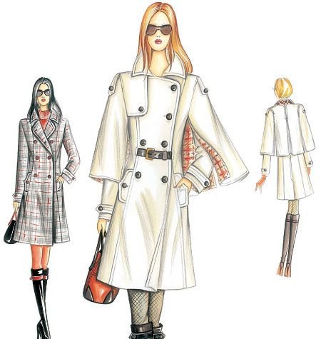 Тренч Бербери эскиз