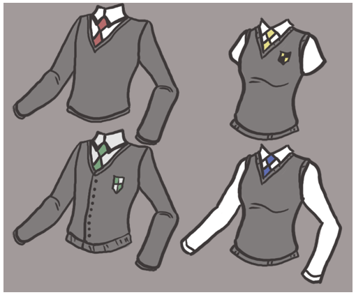 Эскиз модели школьной формы