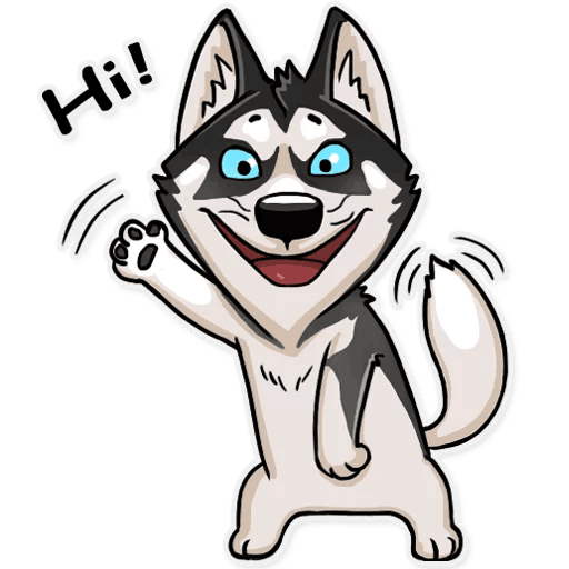 Наклейки хаски