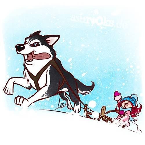 Ездовые собаки мультяшный