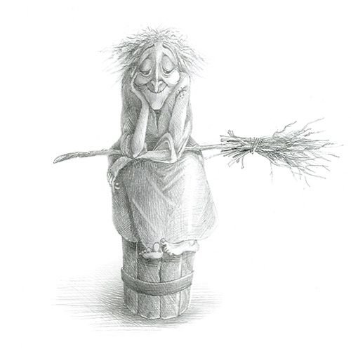 Баба Яга рисунок