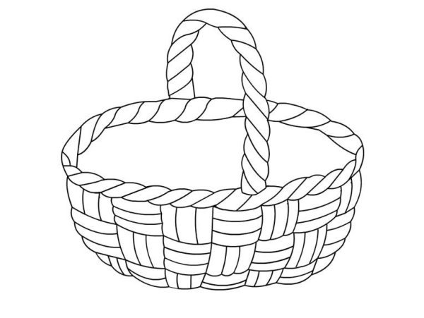 Корзинка раскраска для детей